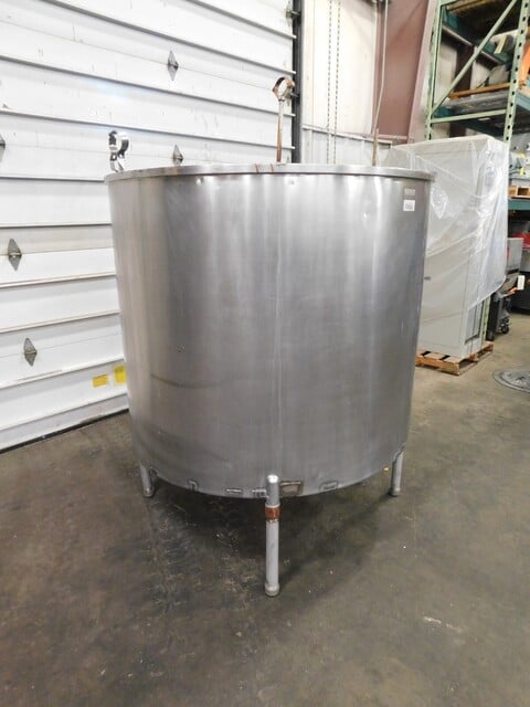 400 gallon Groen, 2 compartment open top Stainless steel tank, 54" diameter - Image 2