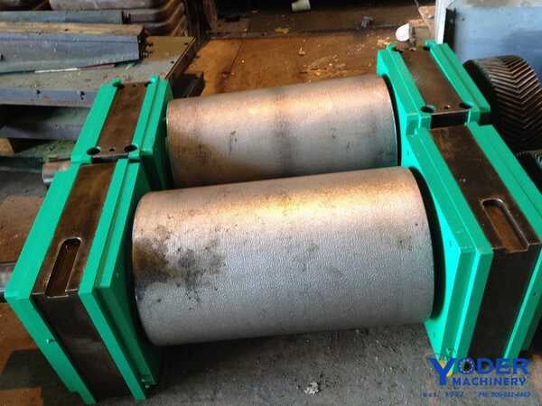 Memco, embossing roll, 18" dia., 30" face, bearing chocks, bearings, drive gears, #51151 - Image 8