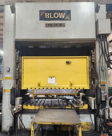 450 Ton, Blow #UE2-450-96-48, 10" stroke, 20" Shut Height, 8" adj, 30-60 SPM, 96" x 48" bolster, Straight - Image 1