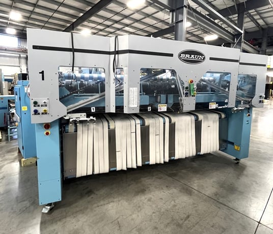 3-Station Braun #PS3SF-130, Spreader Feeder, 1 HP, 480 V, 2017 Specsheet Photo(9 available) Link - Image 1