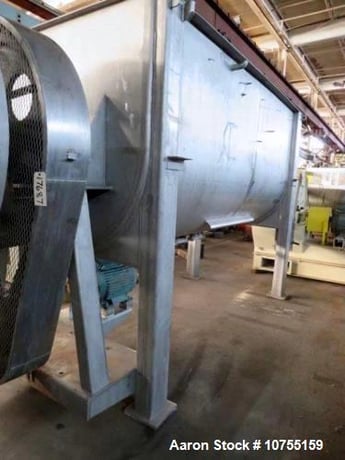 270 cu.ft. Stainless Steel Double ribbon blender, 75 HP, center discharge, non-jacketed trough approx. 144" L - Image 1