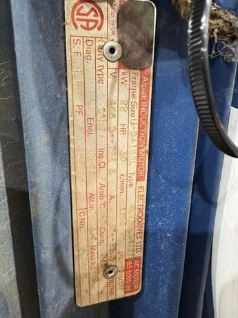 30 HP 1750 RPM Alpak BS 5000-99, Frame U-DA180L, cont. duty, 1.15 service factor, 460 Volts - Image 4