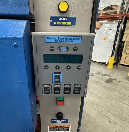 1-Lane Chicago #S-17-2000, Folder Crossfolder w/Stacker & Incline Conveyor, L.H. Crossfold Discharge, 2.8 HP - Image 2