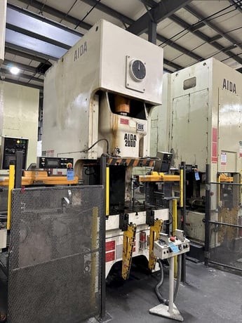 220 Ton, Aida #NC1-2000(2), single crank gap frame press, 9.84" stroke, 17.72"Shut Height, 4.33"adj., 25-50 - Image 1