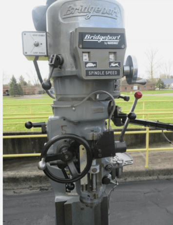 Bridgeport, vertical mill, 9" x48" table, 2/3 HP, Newall digital read out, Servo feed, Kurt vise - Image 2