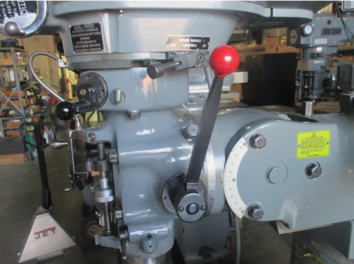 Bridgeport, vertical mill, 9" x48" table, 2/3 HP, Newall digital read out, Servo feed, Kurt vise - Image 6