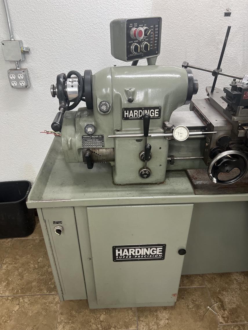 11" x 18" Hardinge #HLV-H, precision tool room lathe, 3-jaw chuck, self contained coolant system, 1982 - Image 3
