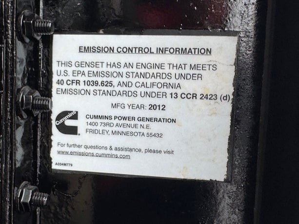 300 KW Cummins #C300D6R, diesel generator, sound attenuated enclosure, 240/480 Volts, 5846 hours, 2012 - Image 8