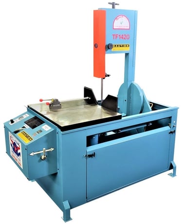 14" x 20" Roll-In #TF1420, tilt frame vertical band saw, 157" x 1" blade, 2 HP, 40-500 FPM, new - Image 2