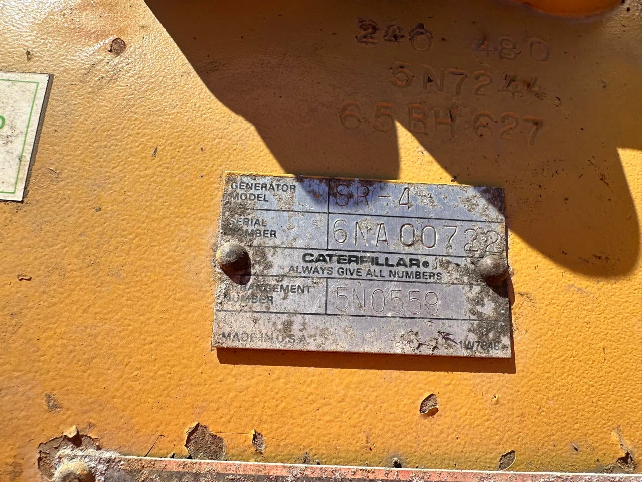 Caterpillar #SR4, generator head, 965 KW, 450 hours, 1987 - Image 7