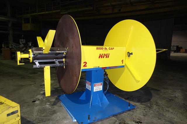 8000 lb. HMI, Double Mandrel Coil Reel, 16"-20" ID x 72" outside dimensions x 12" width Coil - Image 1