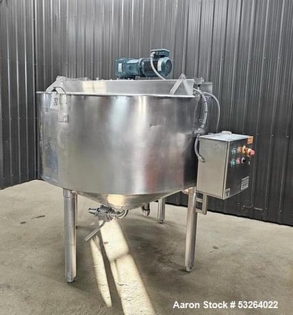 500 gallon Chester Jensen #X70N50, Jacketed Kettle, Stainless, Scrape Agitation, VSD, Food Grade, 4' ' - Image 3