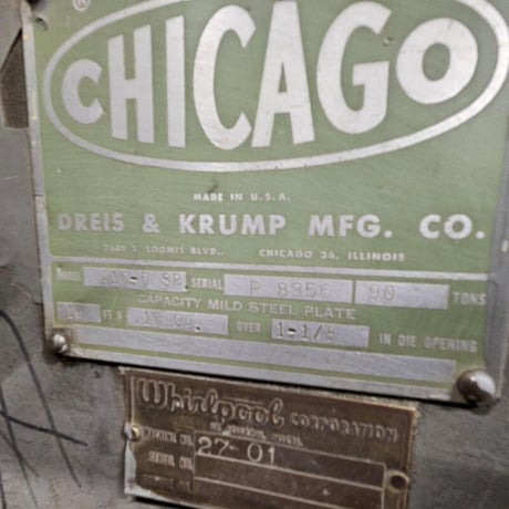 90 Ton, Chicago #410-P-SP, mechanical press brake, 10' overall - Image 5