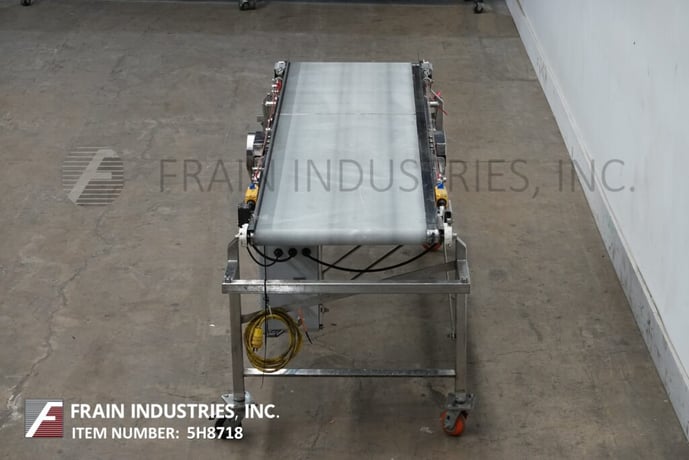 22-3/4" wide x 8' long, Best Industrial, Stainless Steel Belt Conveyor, 34" infeed height, variable speed - Image 3