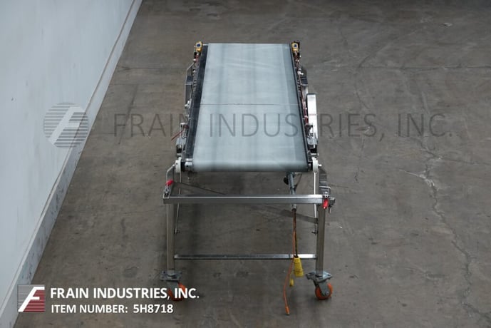 22-3/4" wide x 8' long, Best Industrial, Stainless Steel Belt Conveyor, 34" infeed height, variable speed - Image 4