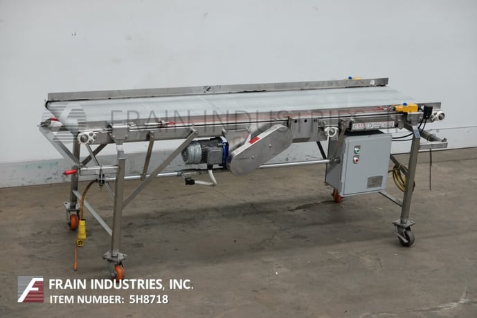 22-3/4" wide x 8' long, Best Industrial, Stainless Steel Belt Conveyor, 34" infeed height, variable speed - Image 5