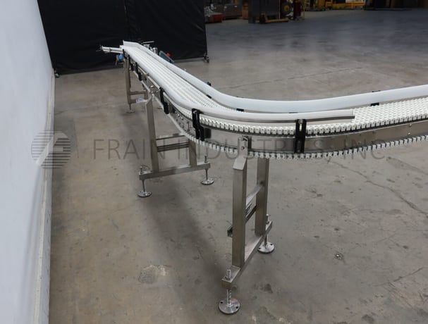 Span Tech #90°, Conveyor Table Top, Stainless Steel flexlink curved, 93" into curve, 172" out, 3/4 HP - Image 2