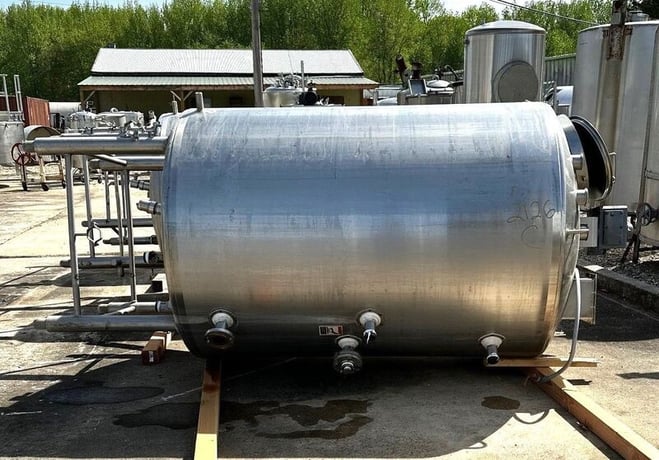 600 gallon Walker #PZ-CB, Stainless Steel jacketed mix tank / kettle, 4' 3" diameter x 6' T/T, 75 psi @ 320&deg;F - Image 4
