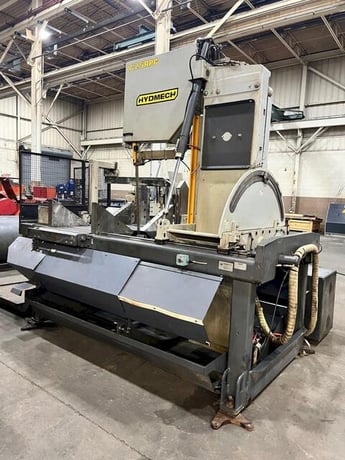30" x 25" Hyd-Mech #V-25APC-120, automatic vertical bandsaw, tilt frame, 62' powered conveyor, 75-350 FPM - Image 2