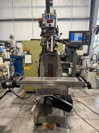 Sharp #HMV, CNC vertical mill, 10" x50"tbl., 3 HP, 38" X, 16.5"Y, 17" Z, R8, 60-4200 RPM, Acu-Rite MillPwr - Image 2