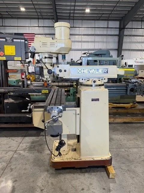 Chevalier #KM-3VS, vertical mill, 10" x50" tbl., 3 HP, 33.5" X, 12" Y, 16" Z, 60-4200 RPM, R8 - Image 5