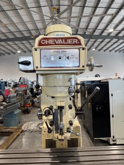 Chevalier #KM-3VS, vertical mill, 10" x50" tbl., 3 HP, 33.5" X, 12" Y, 16" Z, 60-4200 RPM, R8 - Image 8