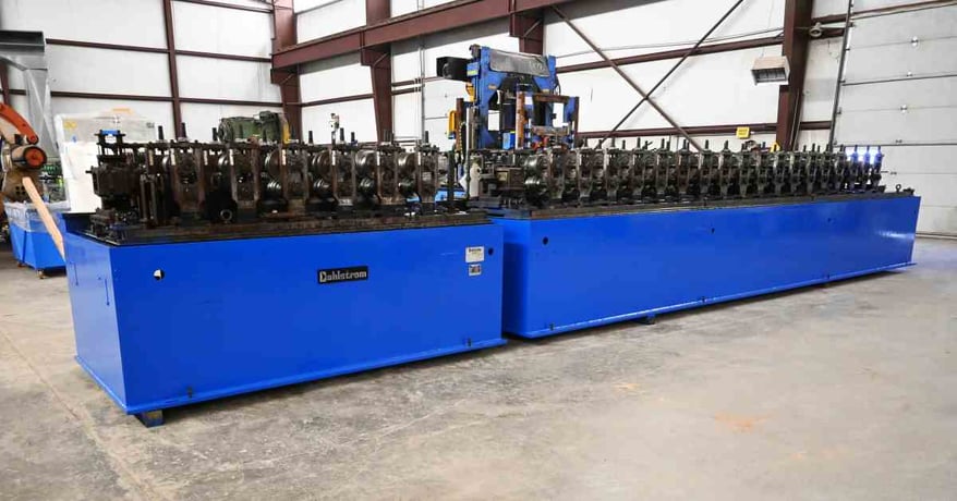 24 Stand, Dahlstrom #400-18UD/400-6UD, rollformer, 1-1/2" shaft diameter, 14" roll space, 13.5" horizontal - Image 2