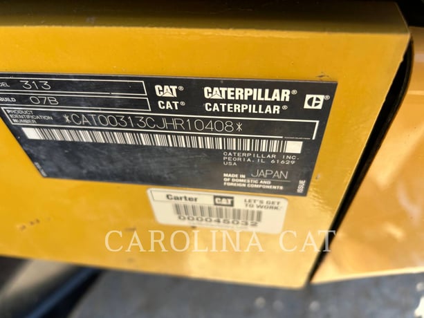 Caterpillar 313-07, Crawler Excavator, 910 hours, S/N: JHR10408, 2021 - Image 6