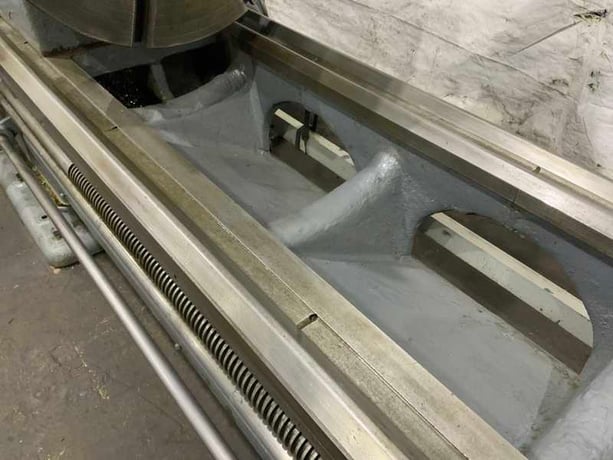 38" x 132" Lehmann, engine lathe, 4-jaw 30" chuck, 20 HP, coolant with chip pans, taper attachment - Image 8