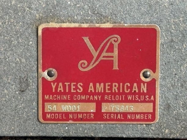 17" x 42" YATES-AMERICAN, on a 6x2x3' bench. Engineers hobby machine.3/4hp. Wired 110. 12" adjustable tool - Image 1