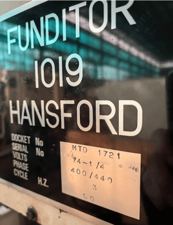 2500 lb. Hansford Davis (Funditor) #1019, platen area lower 25" x 40", 10 ton die try-out - Image 2