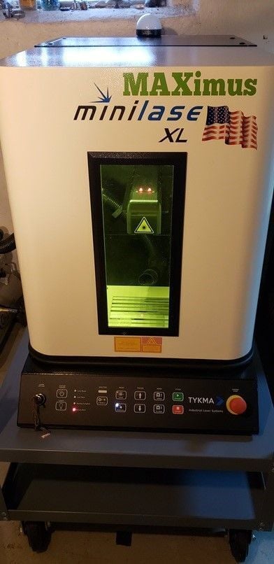 Tykma #MiniLase-XL, laser marker, 20 watt fiber laser, BOFA exhaust system, 2017 - Image 2