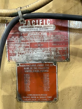 3/8" 12' Pacific #375R12, Hydraulic Power Squaring Shear, 12' 3" between housing, 36" Back Gauge, 1" x 0' x - Image 5