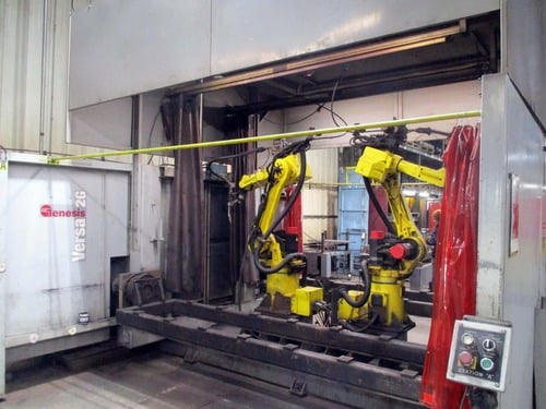 Genesis, Versa 2G, Weld Cell, Fanuc ArcMate 120i, Lincoln Powerwave, 120" auxiliary axis tables, R-J3 - Image 1
