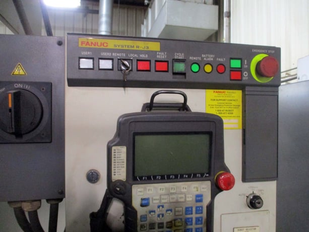 Genesis, Versa 2G, Weld Cell, Fanuc ArcMate 120i, Lincoln Powerwave, 120" auxiliary axis tables, R-J3 - Image 6