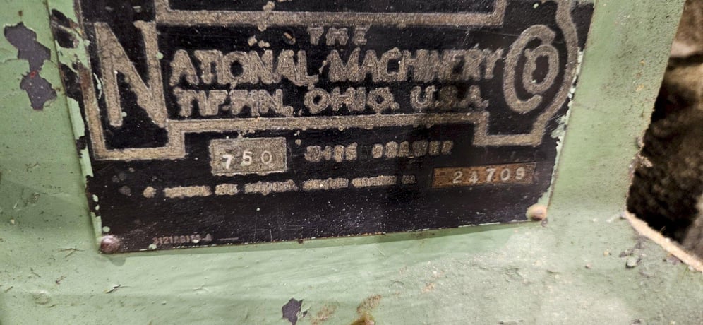 National #750, 6 die cold former, 60-80 PPM, bushing cutoff, universal transfer, grease lube - Image 3