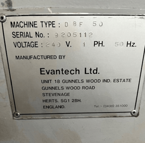 2" Evantech #DBF50, 1/8"-2" OD, manual vise, vari-speed w/digital display, tooling - Image 5
