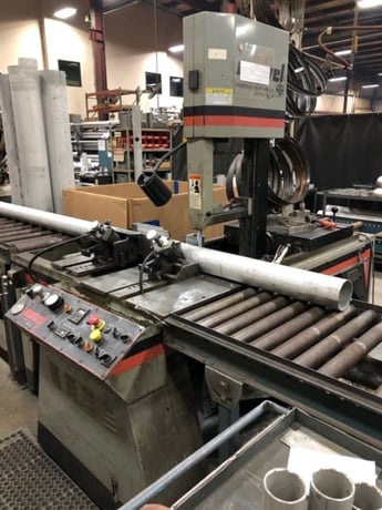 10" x 10" Marvel #V10A2, vertical tilt frame automatic feed band saw, 3 HP - Image 2