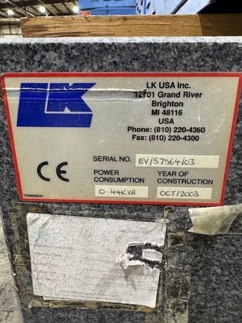 LK USA, Measuring Machine, 44 Kva, S/N Ev/57564/03, 2003 - Image 5