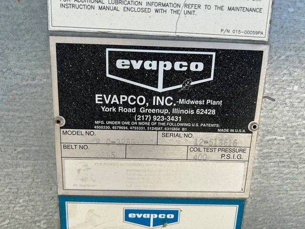 892 Ton, Evapco #ATC-1784E-1G, Evaporative Condenser, 400 psig, 136,700 CFM, R-717, 120.5 cu.ft. coil, 7.5 HP - Image 5