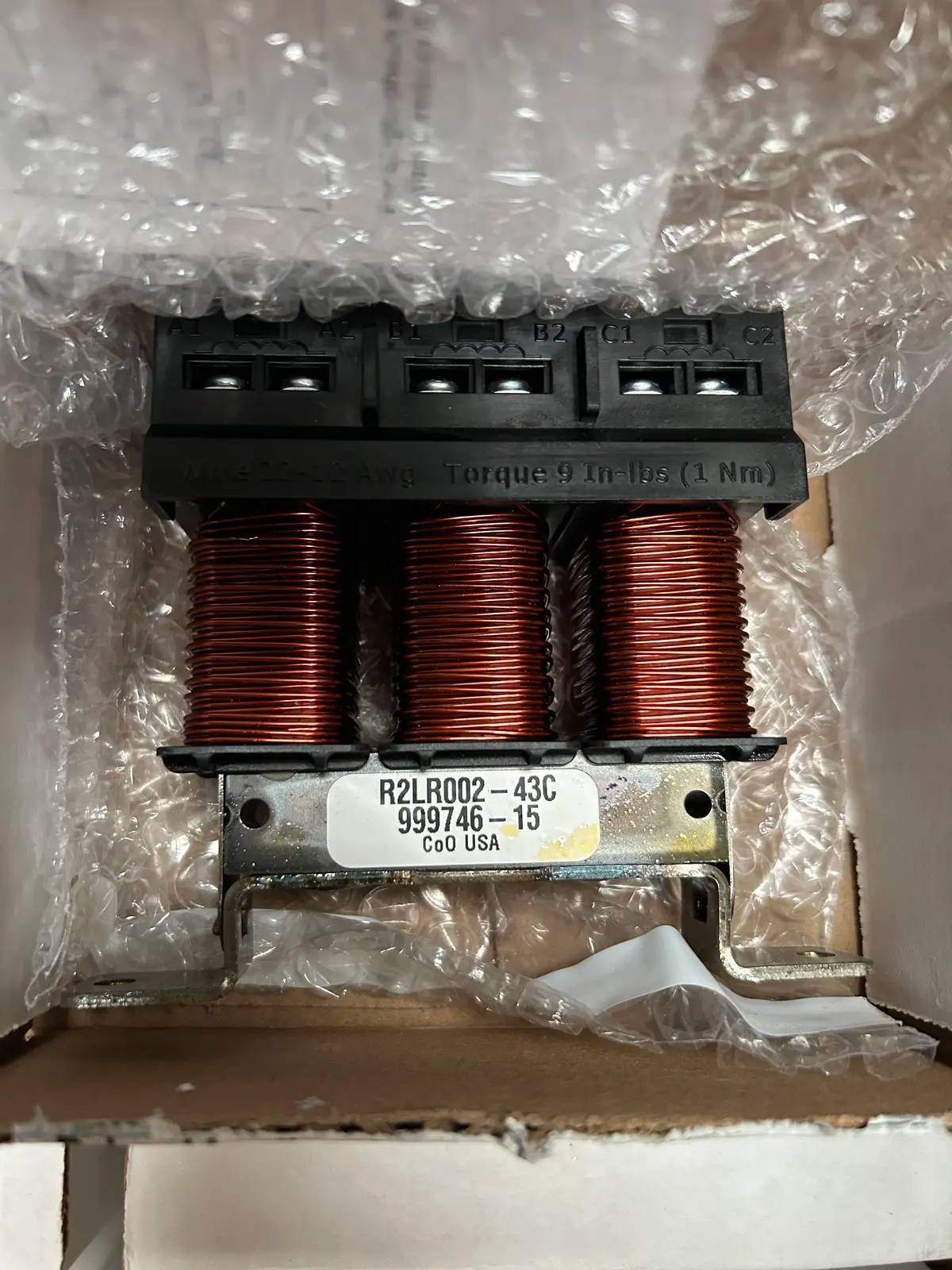 Benshaw HP R2LR002-43C RPM Line/Load Reactor, 2 Hp, 480 Volts, 2022 - Image 3