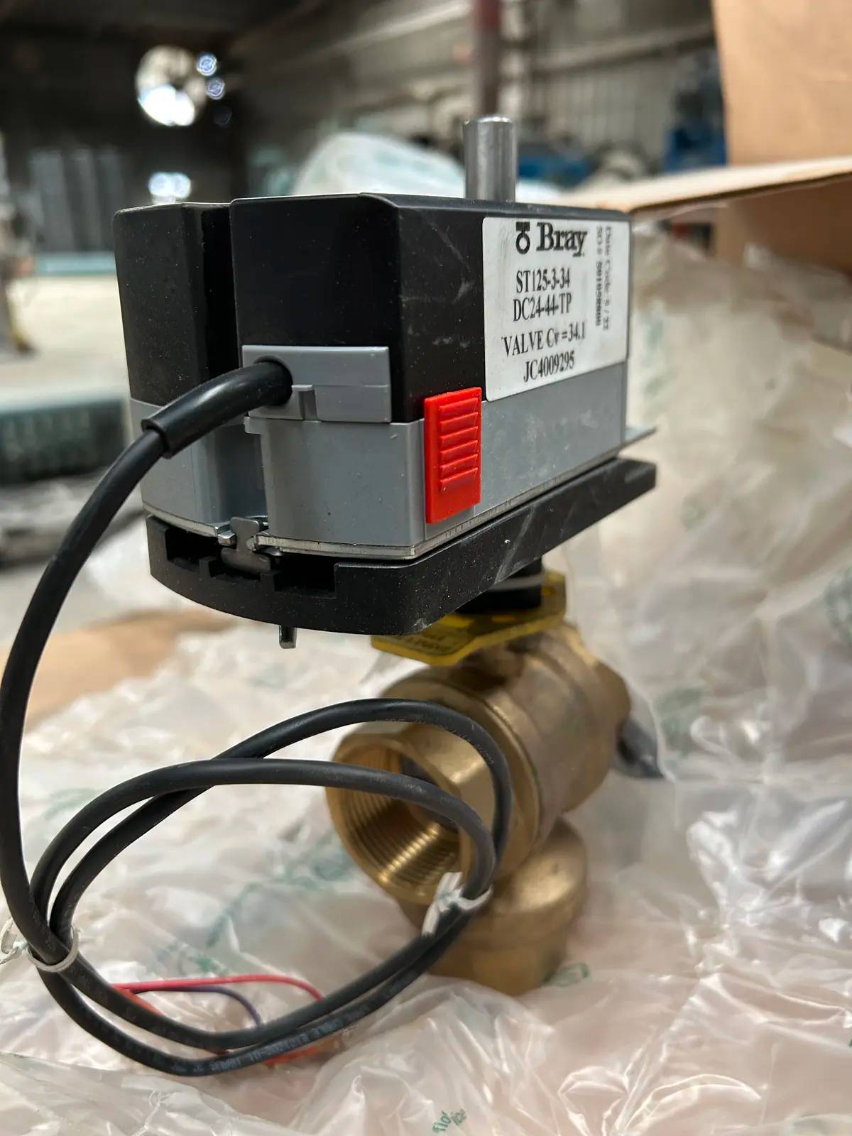 1-1/4" Bray #ST125-3-34DC24-44-TP, 3-Way Ball Valve - Image 4