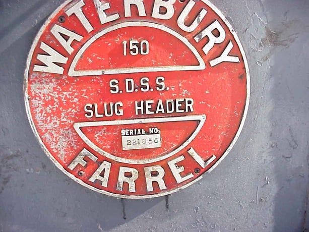 1" x 3" Waterbury-Farrel #150, single blow header, 180 PPM, 1963 - Image 2