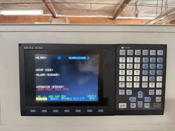 Akira-Seiki #SL-20, CNC lathe, Mi-645 Control, 17.7" swing, 6" chuck, 1.7" bar, chip conveyor, 2019 - Image 4