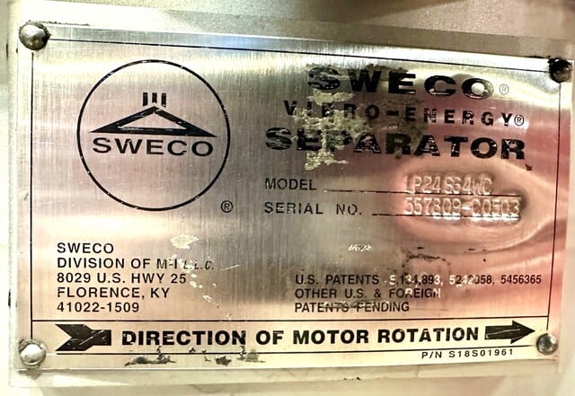 24" SWECO #LP24S64WC, low profile screener, 5" H decks, 6" diameter out, 8" diameter in, 4" diameter dust - Image 7