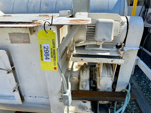 45 cu.ft. Marion #4020, Paddle Blender Batch Mixer, Carbon Steel, 20 HP w/ gear reducer, 10.5" x 10.5" center - Image 4