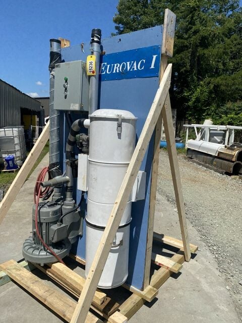 388 CFM, Eurovac #SYS-030-301, industrial central vacuum system, 10 HP, 18" diameter cyclone separator, 10" - Image 3