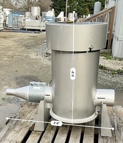 Schenck Process, Blower Inline Cartridge Filter, Stainless Steel, 5.5" diameter Inlet/Outlet, w/Transition - Image 6