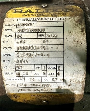 Sweed #CS400AA, Scrap Chopper, 0.75 HP, 1725 RPM, 115/208-230 V - Image 7