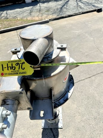 16" MAC, Stainless Cyclone, 12" straight side, 24" Cone height, 68" overall height, 3.5" O.D. Clean Air - Image 7